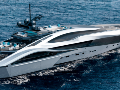 A mega-yacht